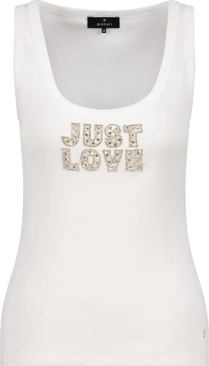 Monari-Top with jewelry-410194-102 Off white-OFF WHITE