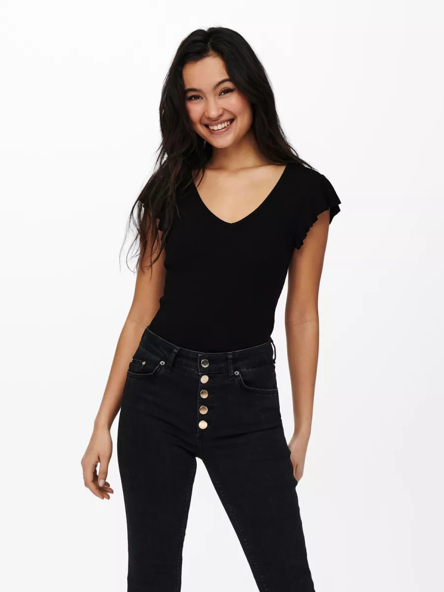 ONLY-ONLBELIA S/L TOP JRS-15227187-Black-BLACK