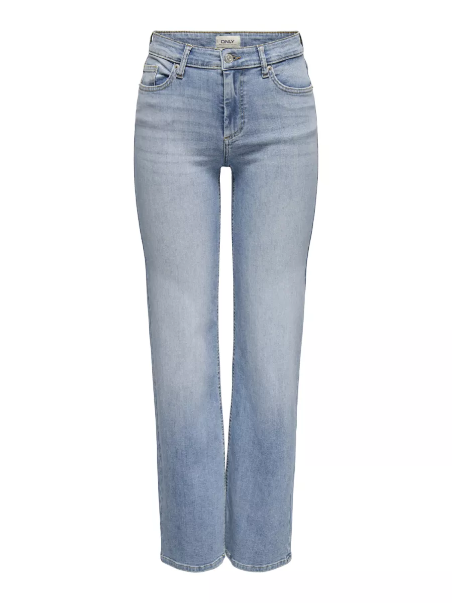 ONLY-ONLBLUSH MID STRAIGHT DNM TAI467 NO-15337794-Light Blue Denim-LICHT DENIM