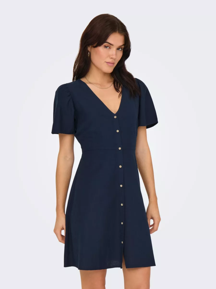 ONLY-ONLVITA LIFE S/S SHORT DRESS NOOS W-15317914-Navy Blazer-NAVY