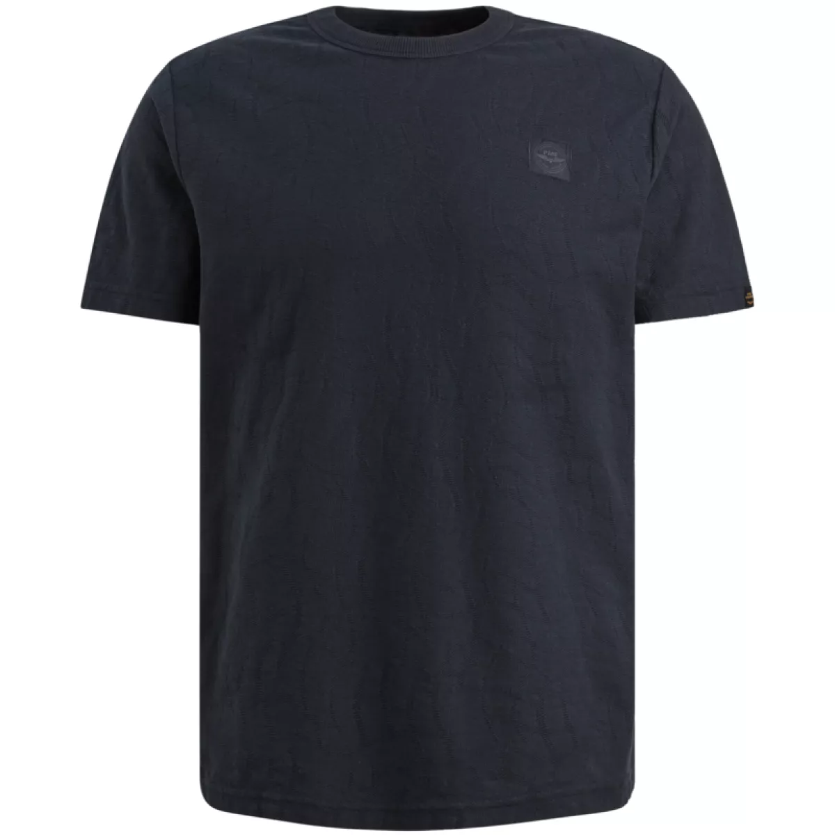 PME LEGEND-Short sleeve r-neck jacquard jerse-PTSS2604564-5282 Carbon-GRIJS