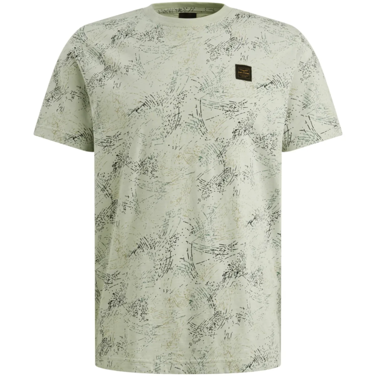 PME LEGEND-Short sleeve r-neck slub jersey ao-PTSS2604588-6168 Cameo green-GROEN