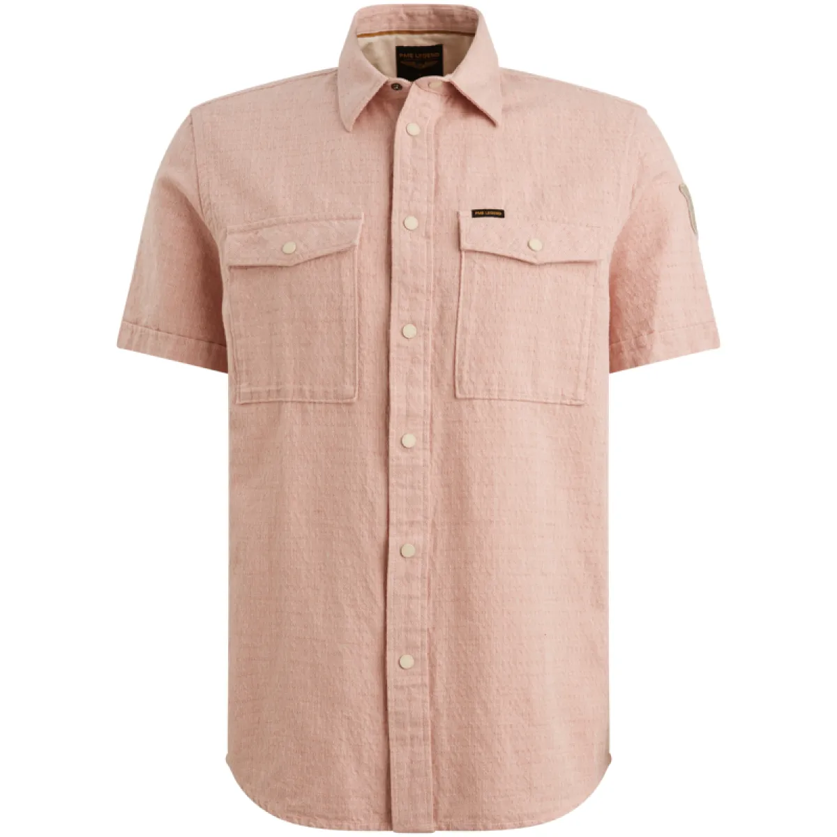 PME LEGEND-Short Sleeve Shirt Mattweave 2 ton-PSIS2604214-3031 Rose dawn-ROSE