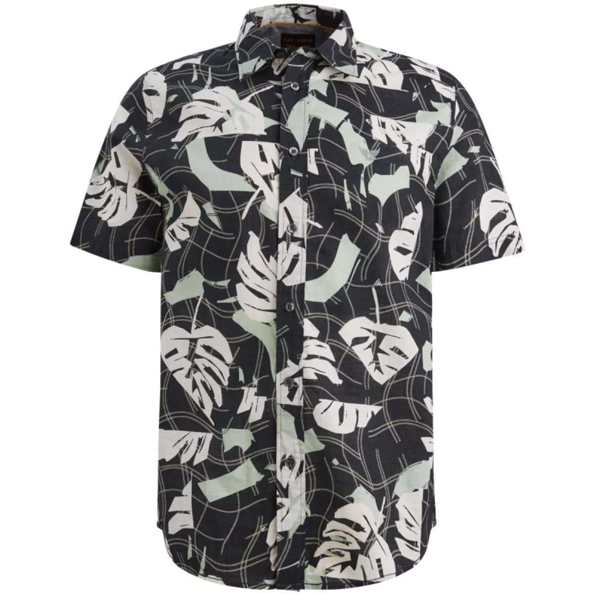 PME LEGEND-Short Sleeve Shirt Print on Cotton-PSIS2604208-5282 Carbon-GRIJS