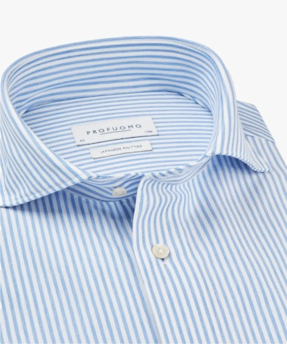 Profuomo-Shirt x cutaway sf sc-PP2HC10008-400 Blue-BLAUW