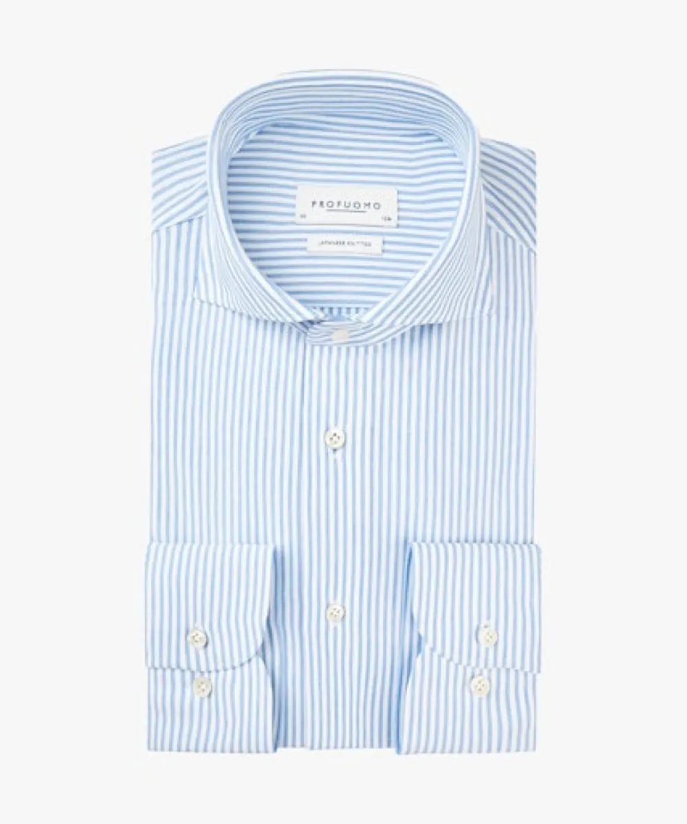 Profuomo-Shirt x cutaway sf sc-PP2HC10008-400 Blue-BLAUW