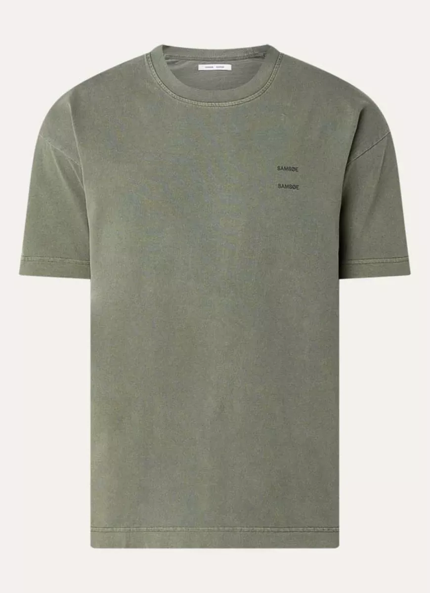 Samsoe Samsoe-Joel t-shirt 11415-M22300126-160110TCX Desert sage-GROEN