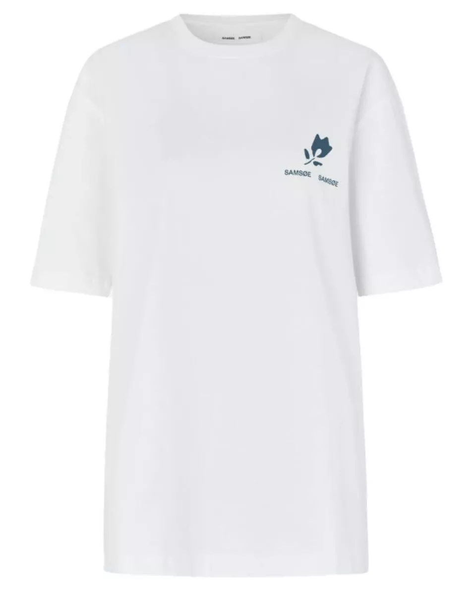 Samsoe Samsoe-Sasteven t-shirt 11725-M26200137-CLR002789 Blue spiral-BLAUW