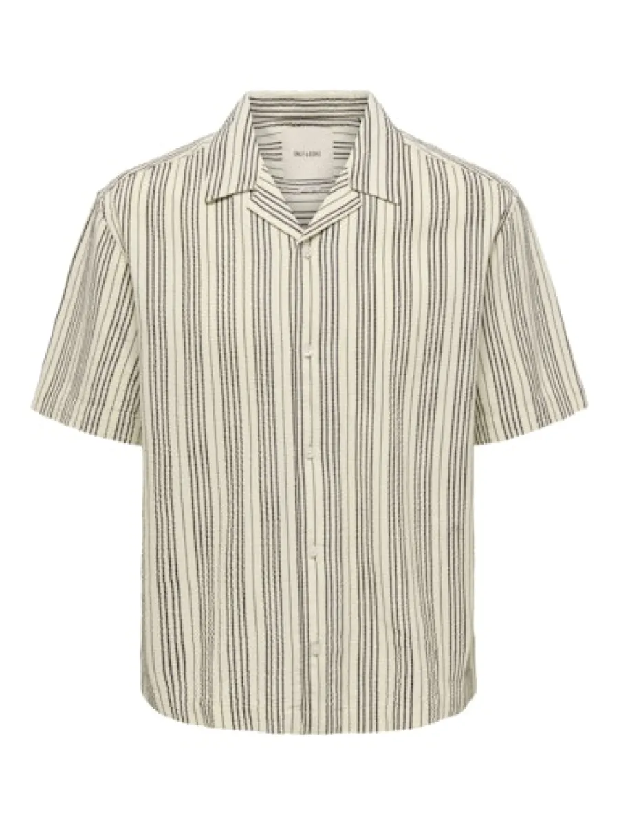 SONS-ONSCRUZ RLX SEERSUCKER RESORT SS SH-22038003-Antique white-WIT