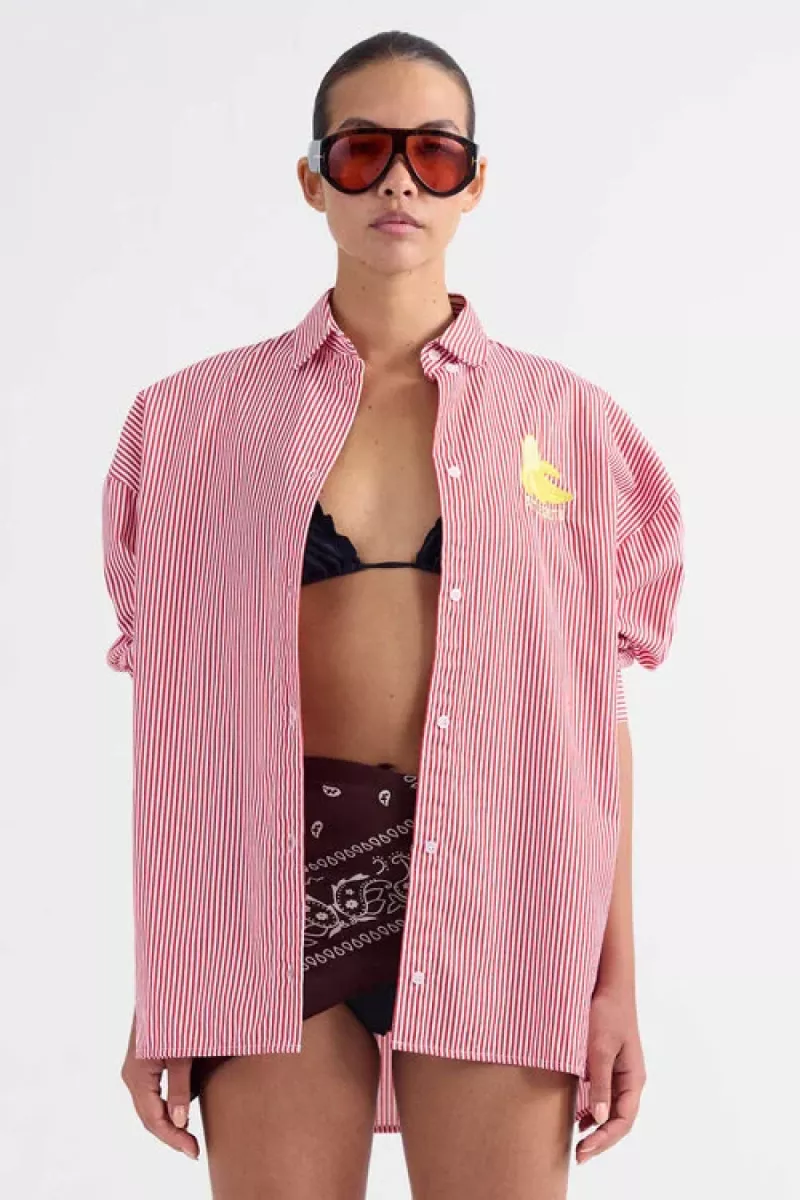 Stieglitz-Lua Blouse-S2602066-Red-ROOD COMBINATIES