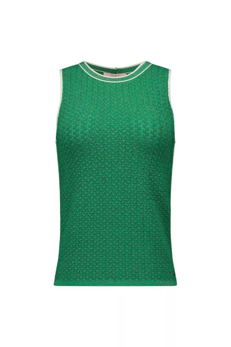 STUDIO ANNELOES-Novi twinset singlet-13772-7214 Grass green-GRASGROEN