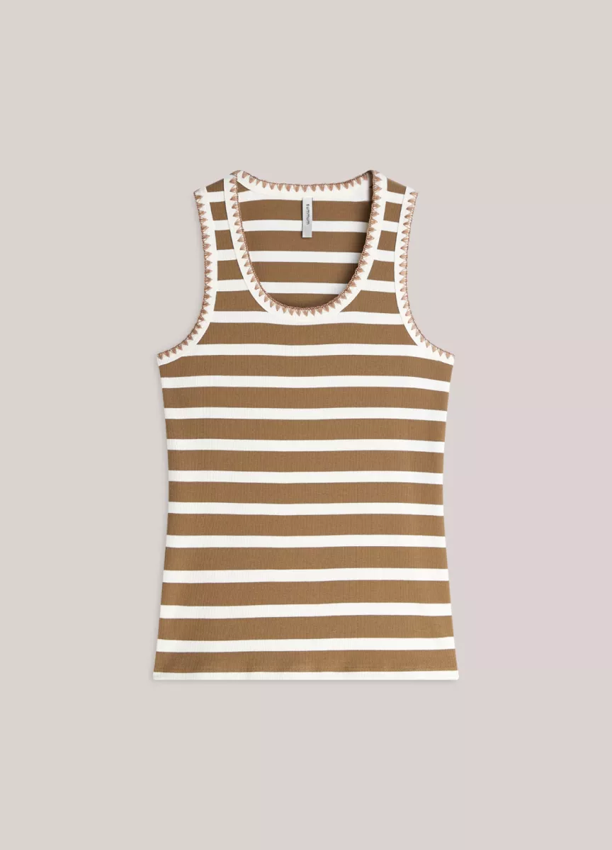 Summum-Top striped feston stitch-3s5309-30781-763 Dark clay-BRUIN