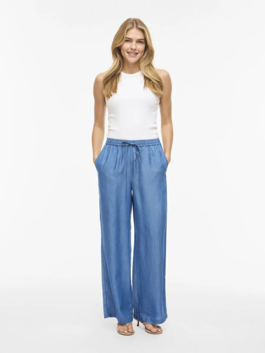VILA-VITEVIRA HW PANT/VOL-14116576-Medium Blue-MIDDEN DENIM