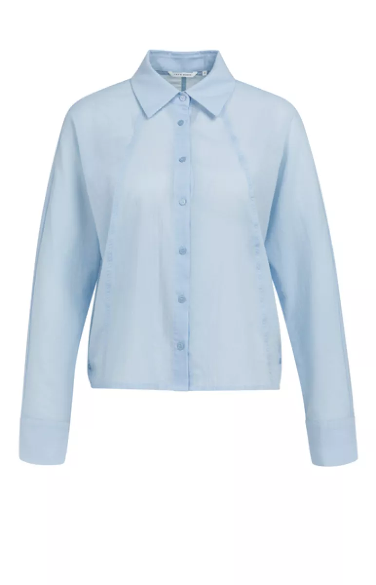 YAYA-Batwing blouse with cut seams; Cotton; 99073-01-201214-604-99073-MIDDEN DENIM