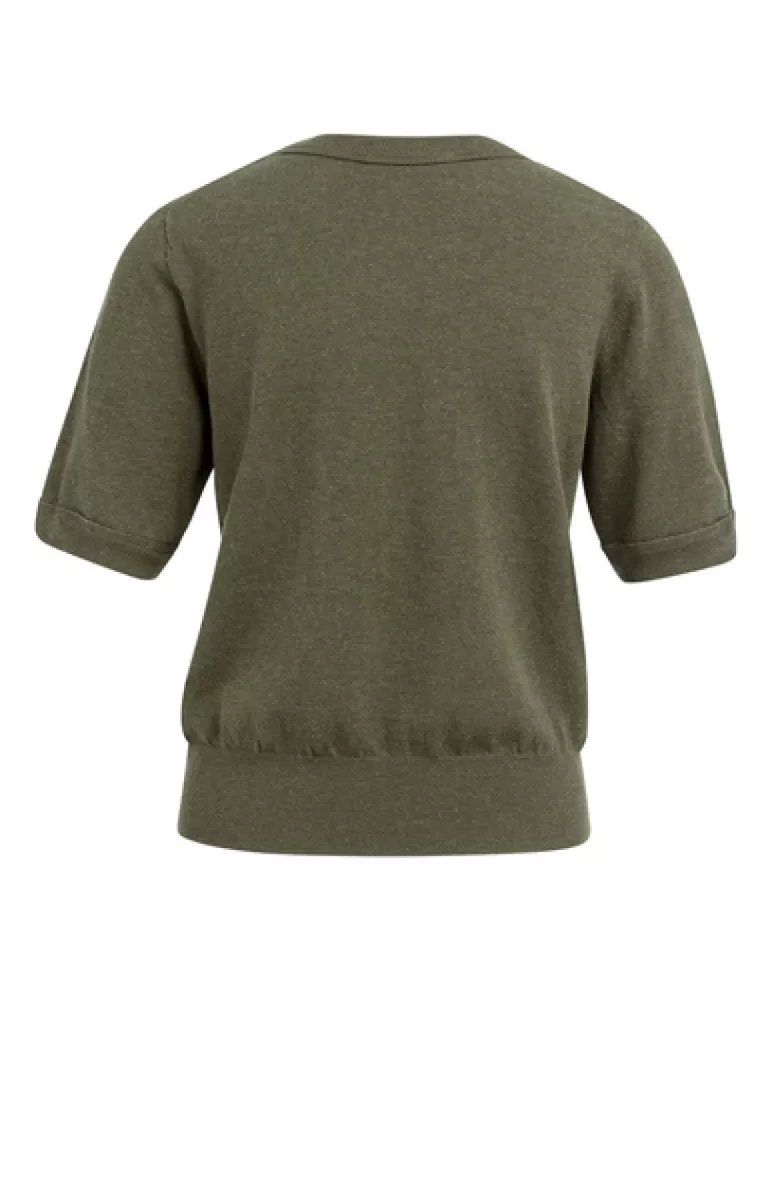 yaya-short-sleeve-sweater-with-deta-acrylic-lyocell-polyamide-linen-990652-01-000595-604-990652-groen-2 YAYA-Short sleeve sweater with deta; Acrylic/Lyocell/Polyamide/Linen; 990652-01-000595-604-990652-GROEN
