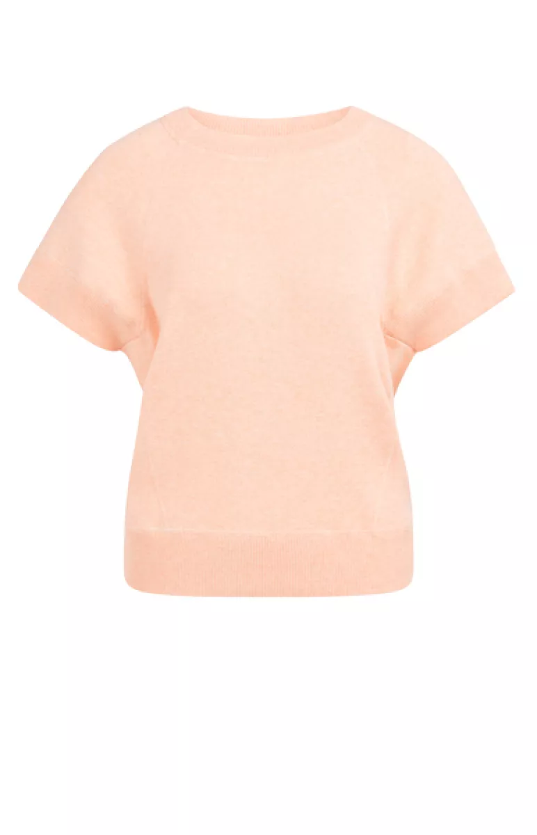 YAYA-Sleeveless sweater with stitch; Cotton; 313072-01-000579-604-313072-PERZIK