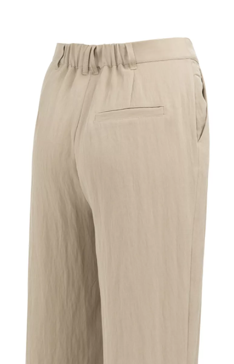 YAYA-Woven wide leg trousers - L32; Lyocell/Rayon Silk/Polyamide; 61104-01-301253-604-61104-BRUIN