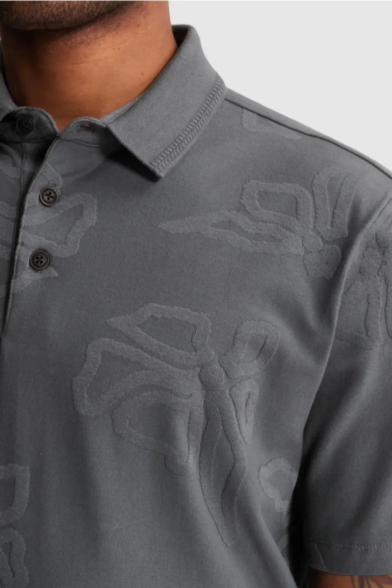cast-iron-short-sleeve-polo-regular-fit-jacquard-jersey-cpss2605897-9117-turbulence-grijs-3 CAST IRON-Short sleeve polo regular fit jacquard jersey-CPSS2605897-9117 Turbulence-GRIJS
