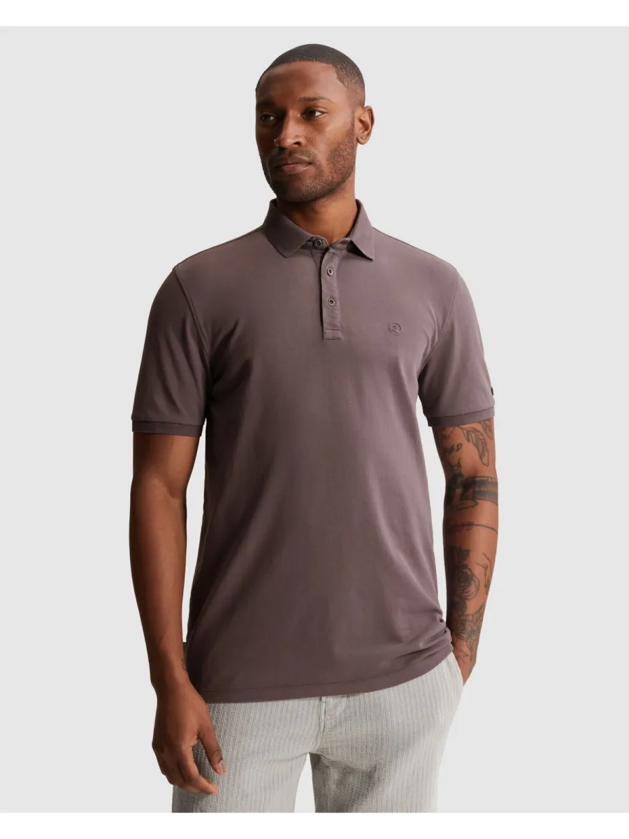 CAST IRON-Short sleeve polo slim fit fine pi-CPSS2605894-4321 Ephemera-PAARS