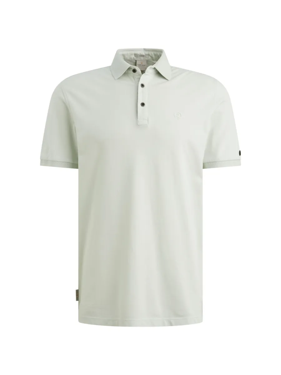 CAST IRON-Short sleeve polo slim fit fine pique es-CPSS2605894-5011 Blue flower-BLAUW