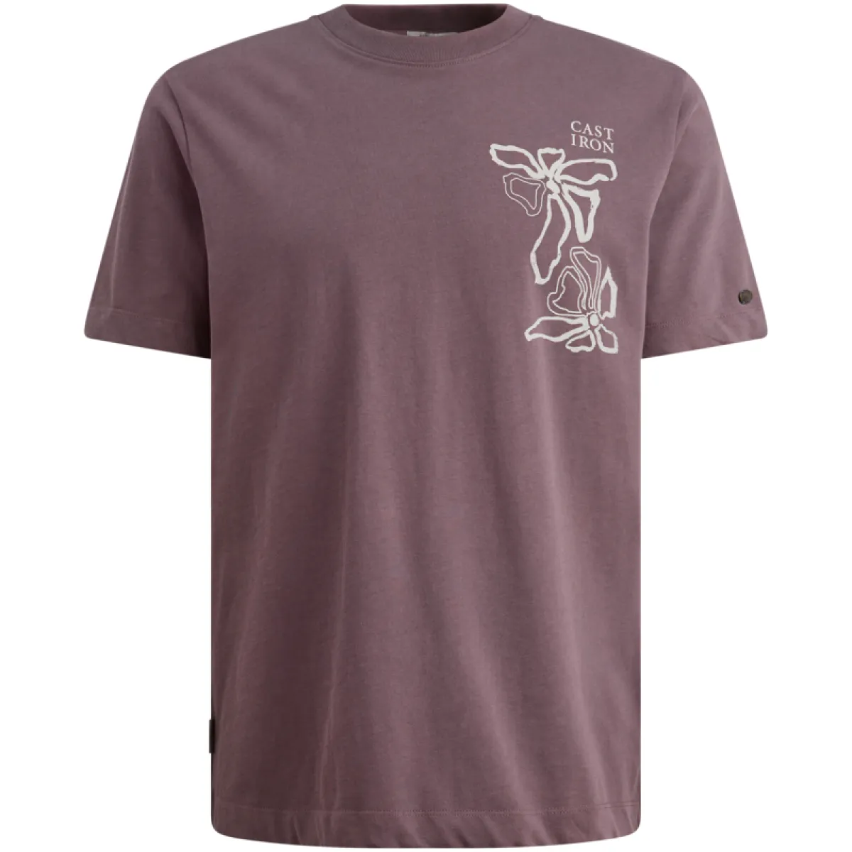 CAST IRON-Short sleeve r-neck regular fit single jersey-CTSS2605586-4321 Ephemera-PAARS