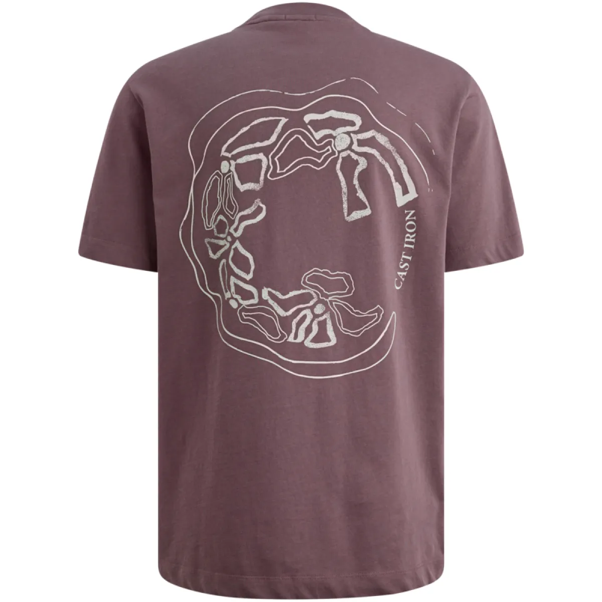CAST IRON-Short sleeve r-neck regular fit single jersey-CTSS2605587-4321 Ephemera-PAARS