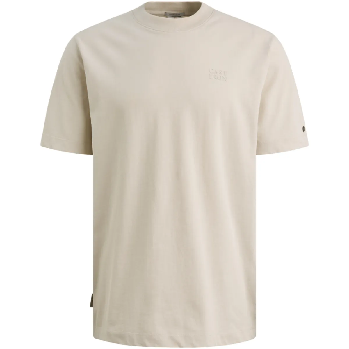 CAST IRON-Short sleeve r-neck regular fit single jersey-CTSS2605587-7014 Silver birch-LICHT-/PAREL GRIJS