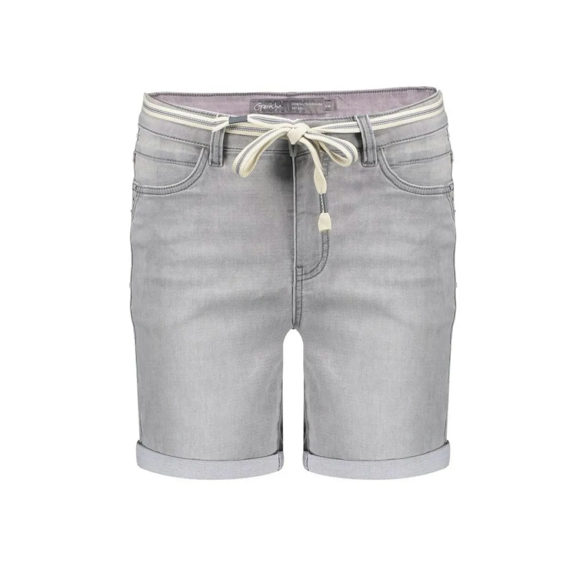 GEISHA-Shorts-FRANCES denim-805 Grey denim-GRIJS