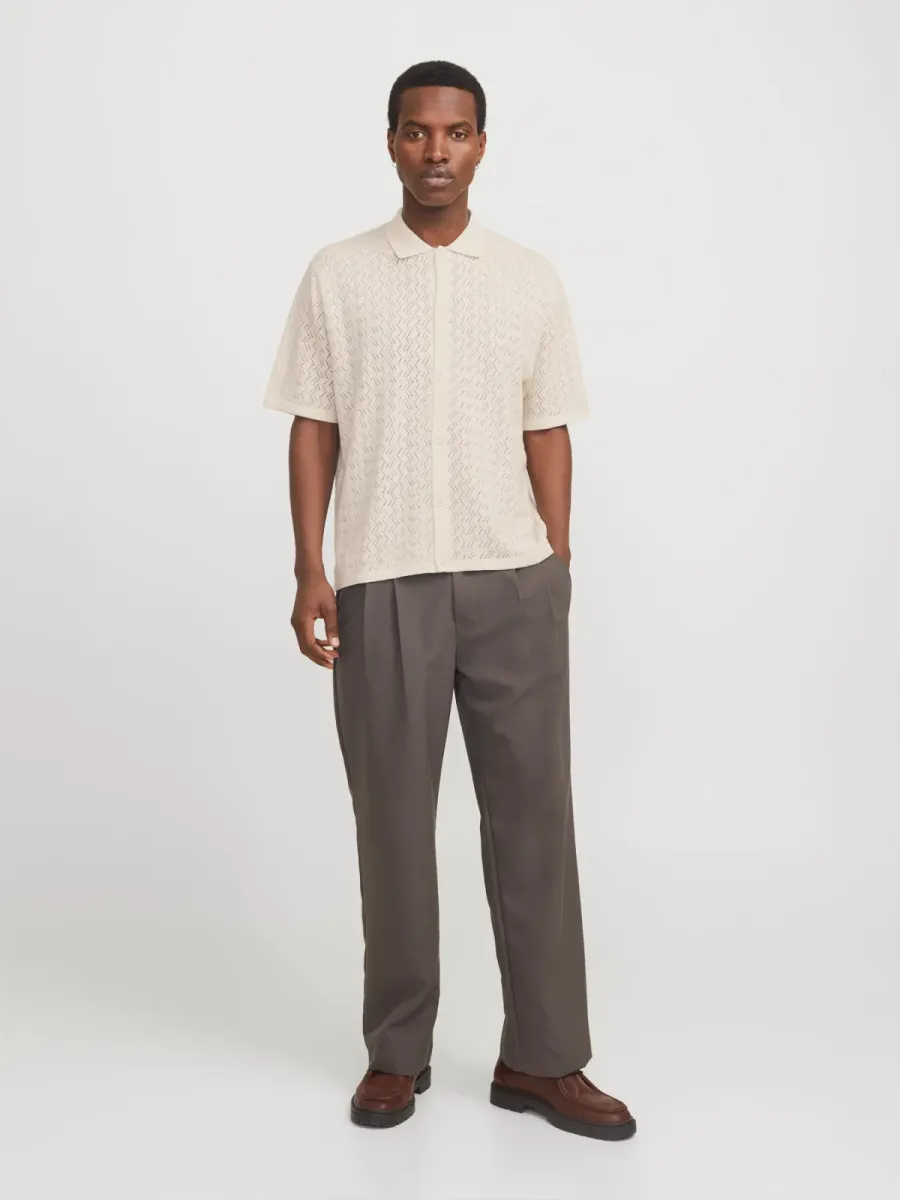 JACK & JONES - JORTYLER KNIT SS POLO SN - 12272863 - Sea salt