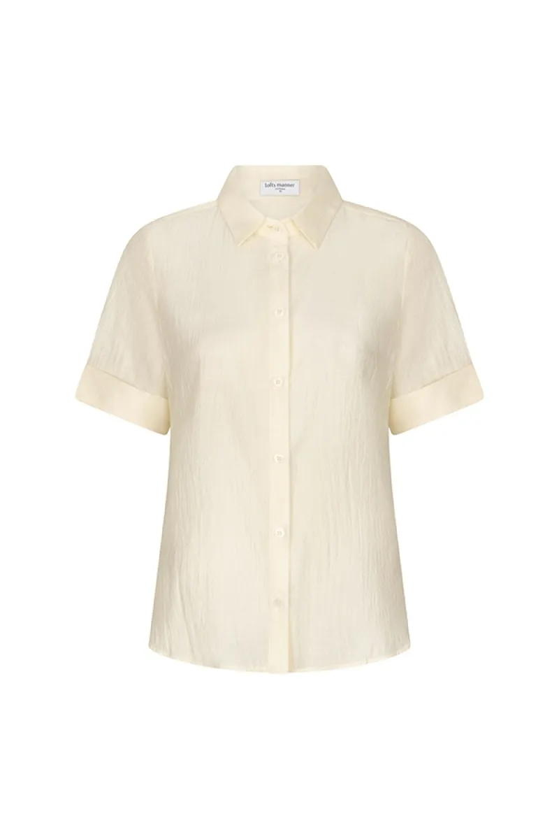 LOFTY MANNER--RE20 - Blouse Lilian-101 Off White-OFF WHITE
