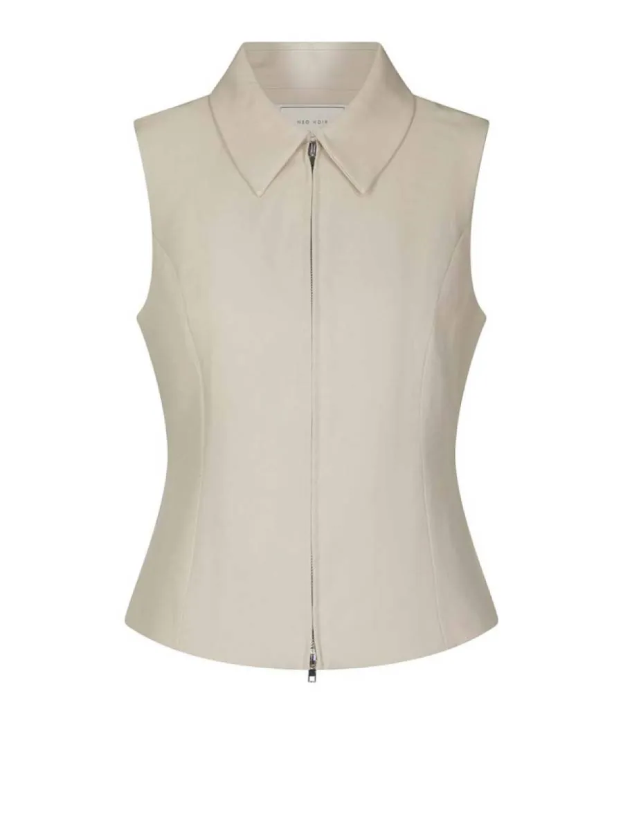 Neo Noir-Annabella Structure Waistcoat-165355-122 Creme-CREME
