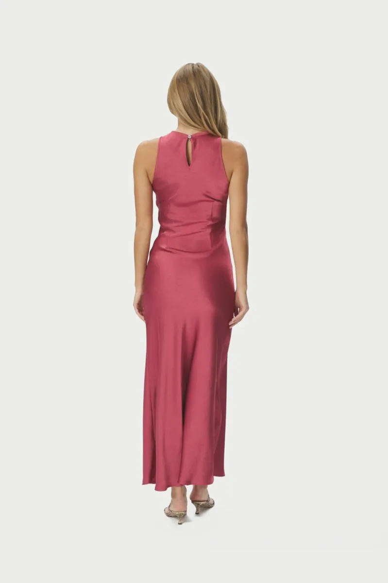neo-noir-celinie-heavy-sateen-dress-165621-430-cherry-pink-pink-5 Neo Noir-Celinie Heavy Sateen Dress-165621-430 Cherry Pink-PINK