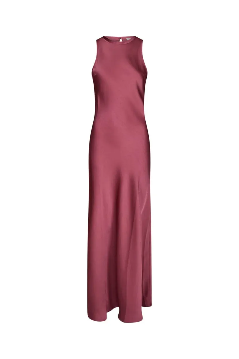 Neo Noir-Celinie Heavy Sateen Dress-165621-430 Cherry Pink-PINK