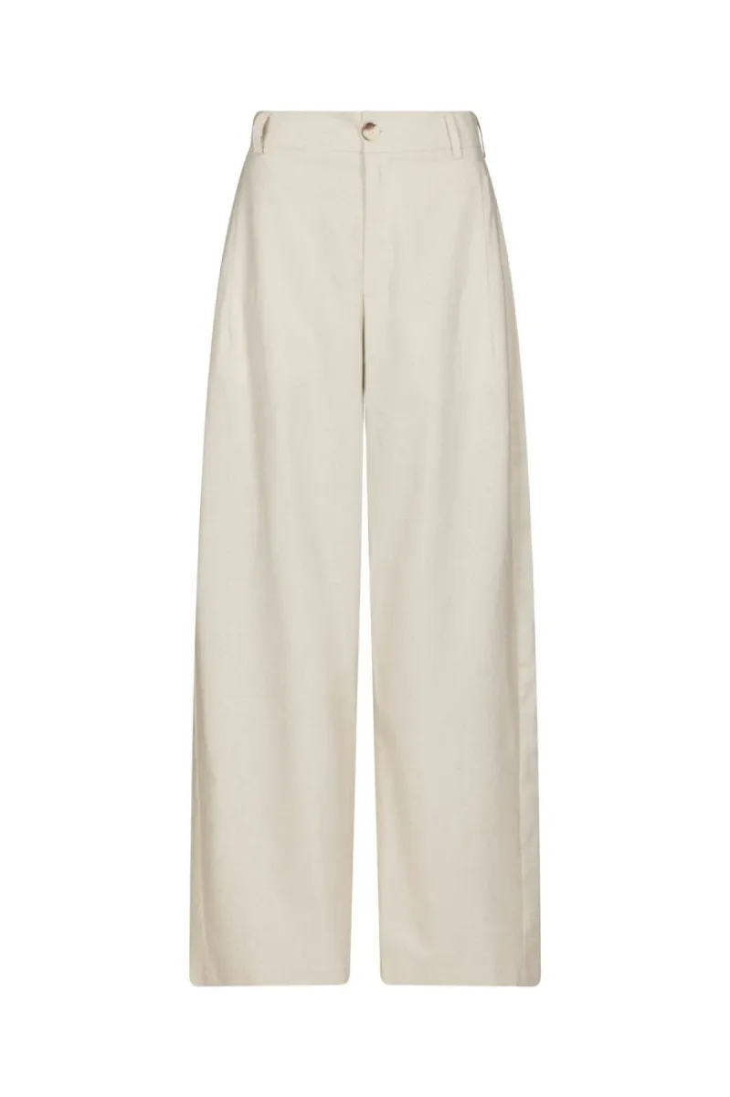 Neo Noir-Essiall Linen Pants-169044-122 Creme-CREME
