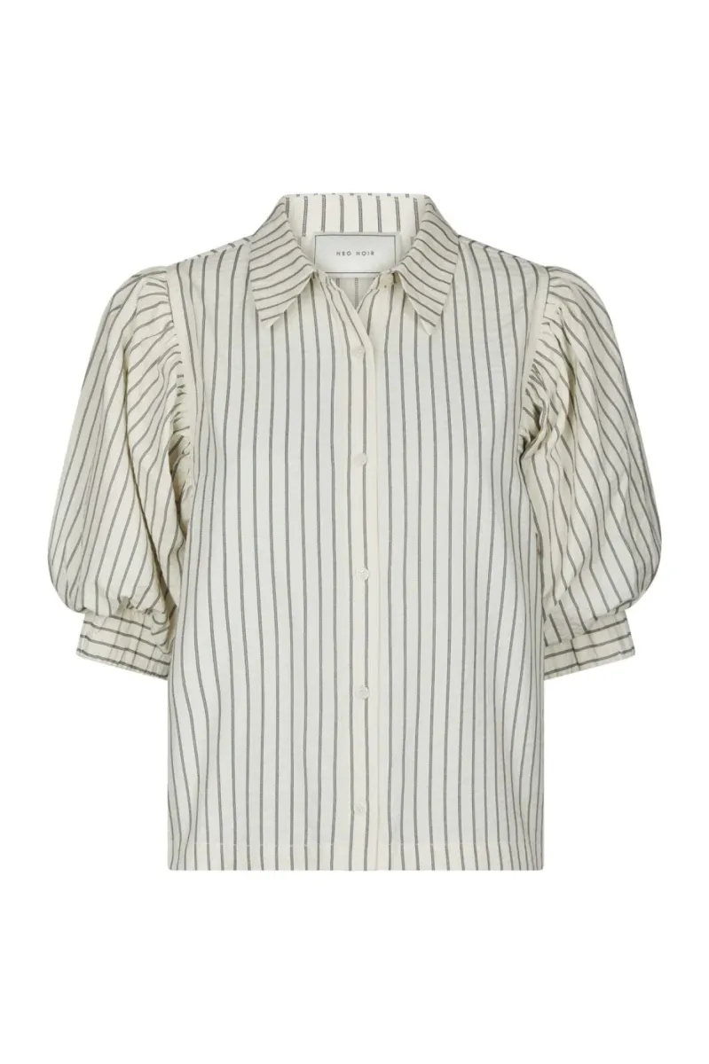 Neo Noir-Etta Slim Stripe Shirt-168663-121 Off White-OFF WHITE
