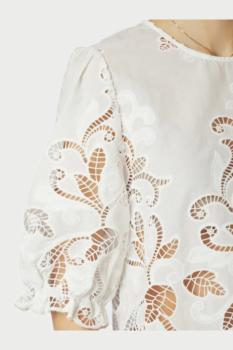 Neo Noir-Fia Embroidery Blouse-167834-120 White-WIT