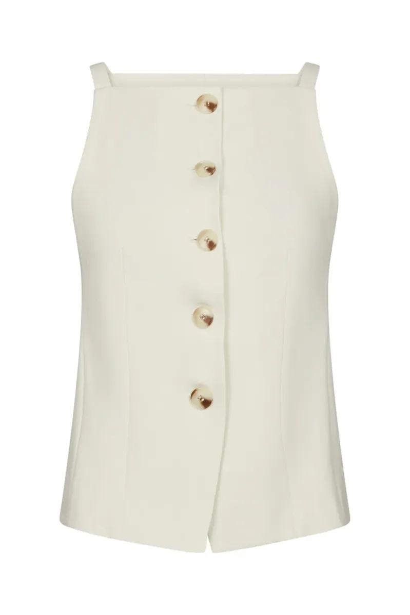 Neo Noir-Kylie Structure Wasitcoat-161620-121 Off White-OFF WHITE