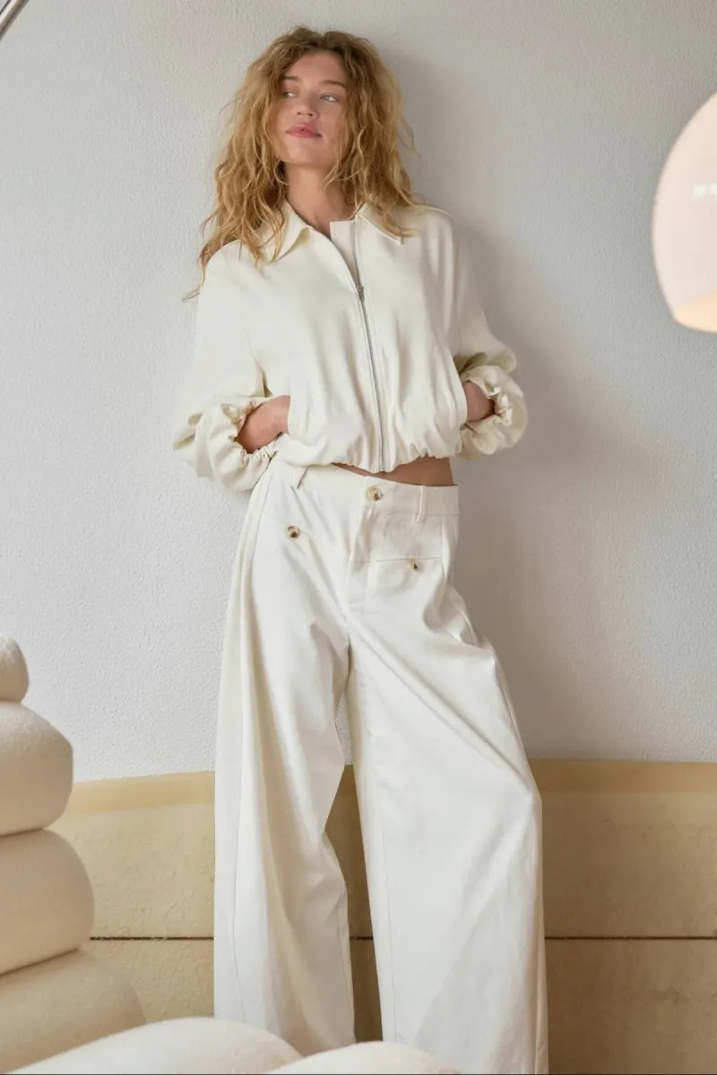 Neo Noir-Massie Structure Pants-165999-121 Off White-OFF WHITE