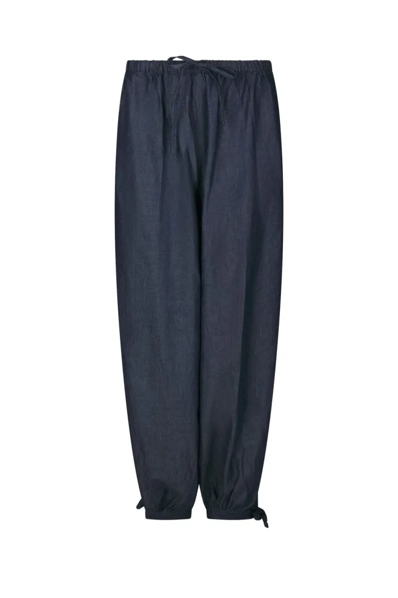 Neo Noir-Roxane Balloon Denim Pants-169312-140 Blue-BLUE
