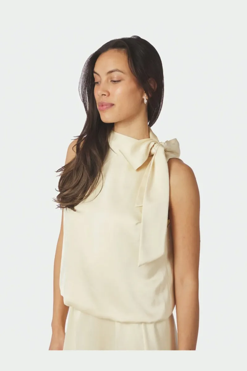 Neo Noir-Veda Heavy Sateen Top-168291-191 Light Yellow-LICHT-/ZACHT GEEL