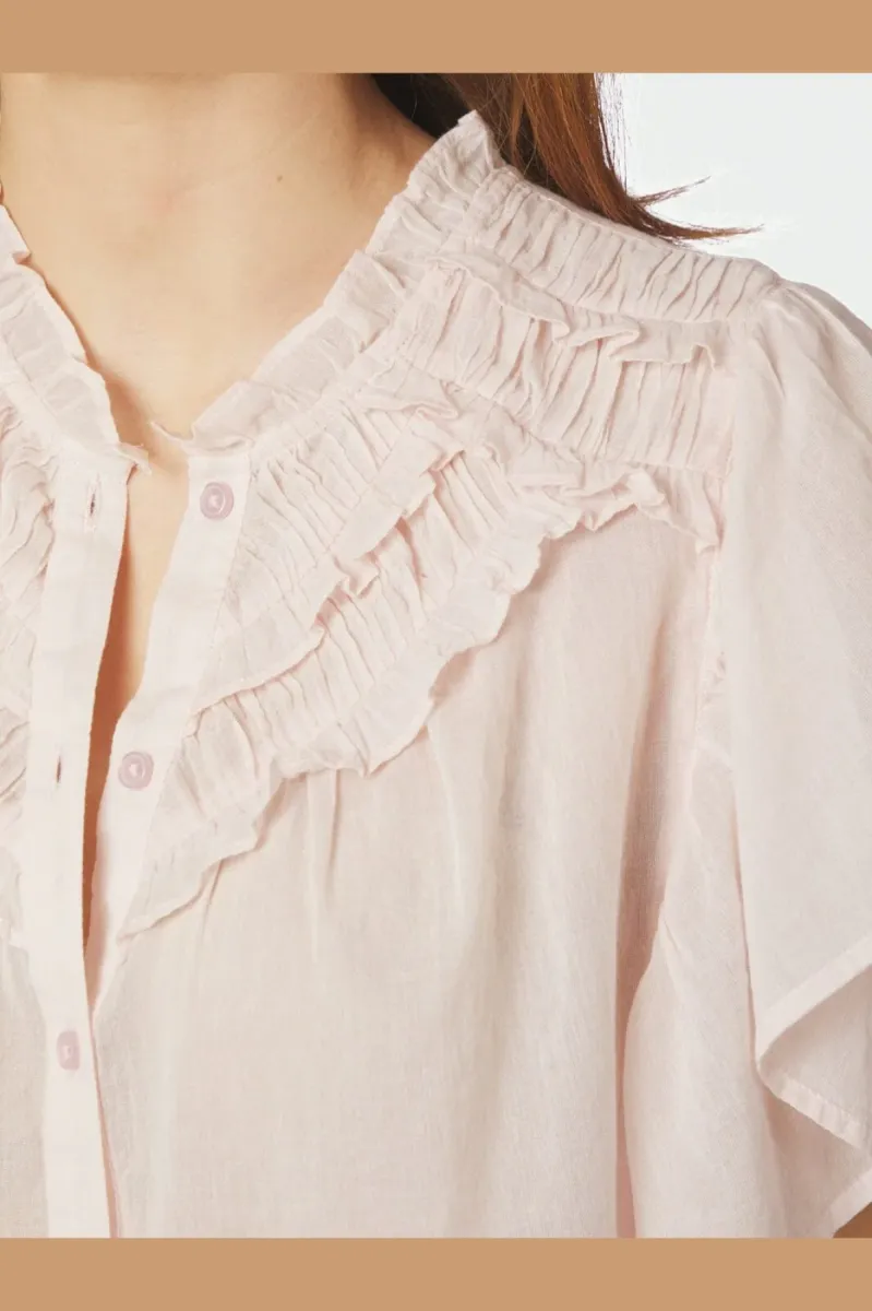 Neo Noir-Vinsa S Voile Top-169039-754 Light Pink-LICHT ROSE