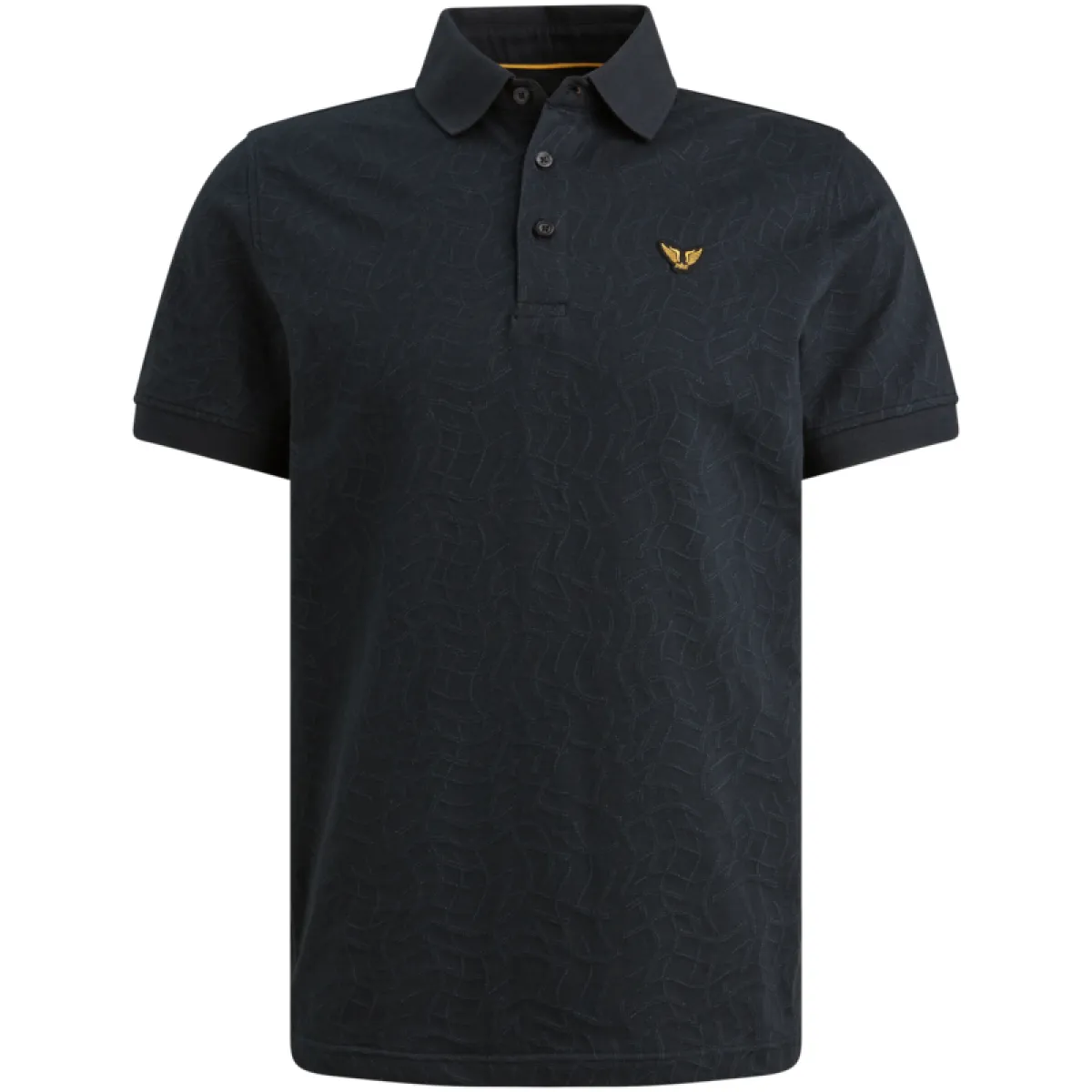 PME LEGEND-Short sleeve polo jersey jacquard-PPSS2605860-5282 Carbon-GRIJS