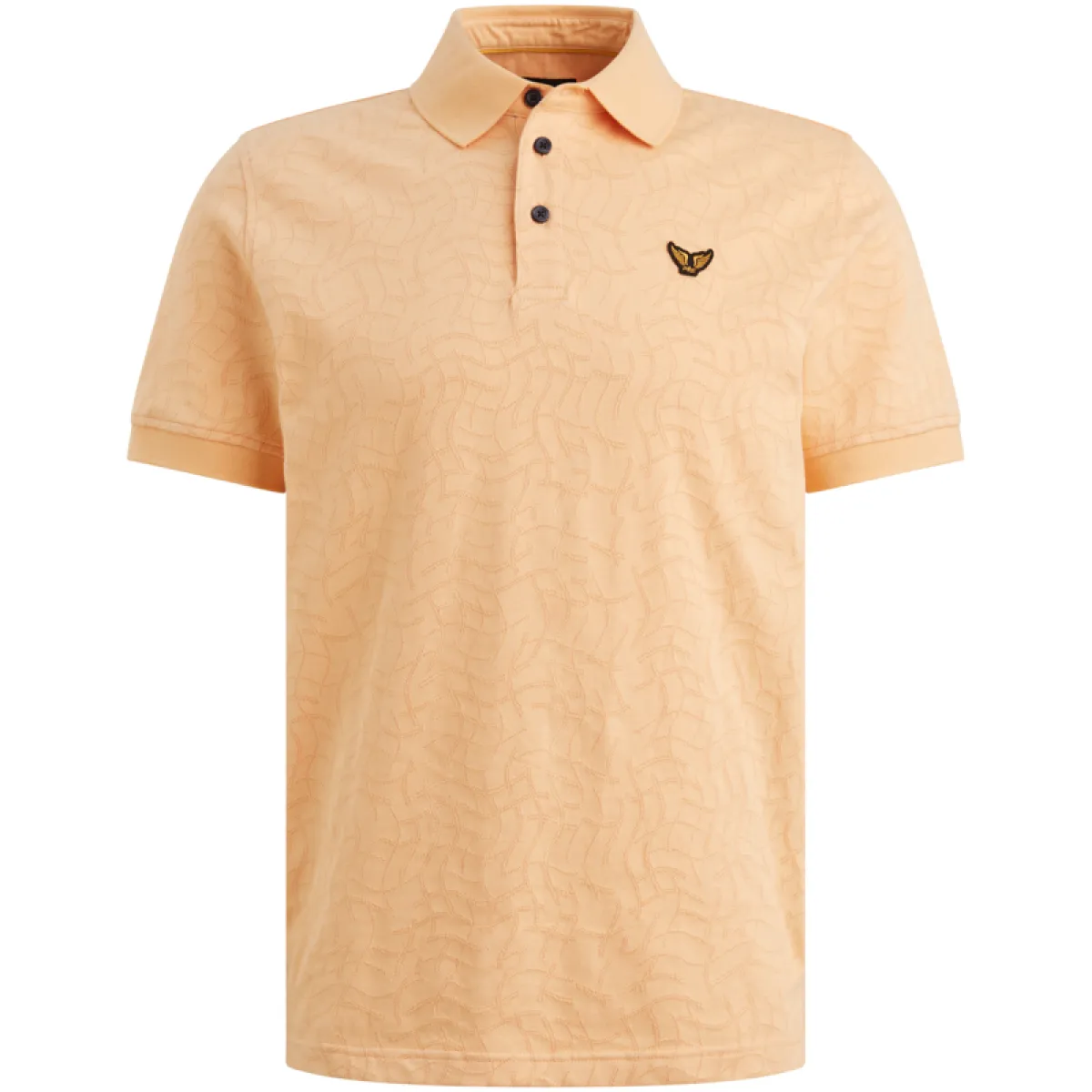 PME LEGEND-Short sleeve polo jersey jacquard-PPSS2605860-7137 Apricot cream-CREME