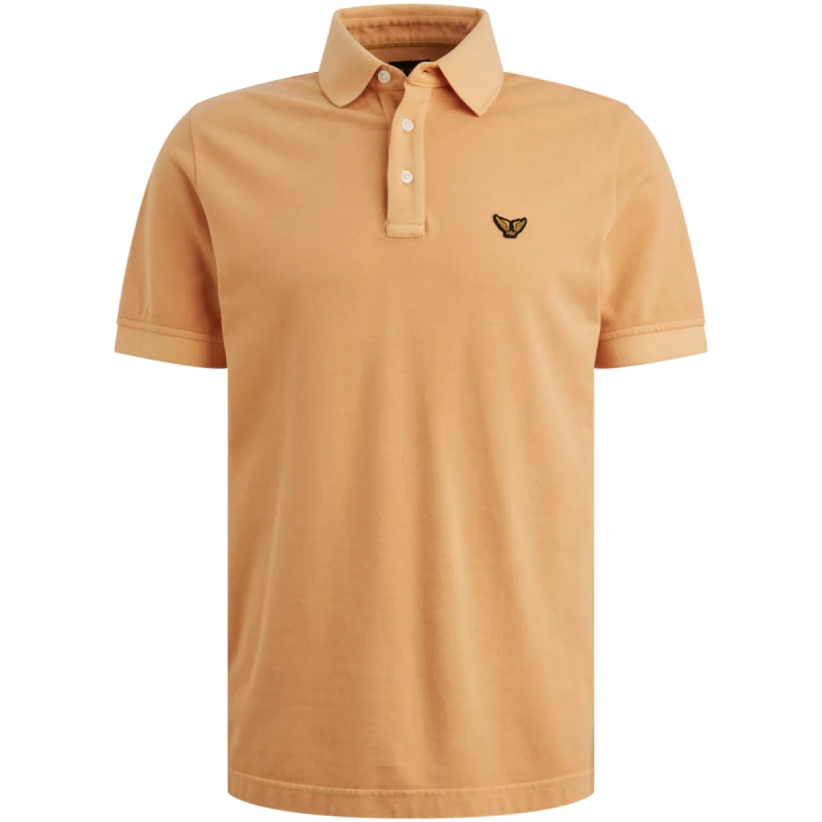 PME LEGEND-Short sleeve polo pique garment dyed tailwing-PPSS2605850-2015 Gold earth-BRUIN