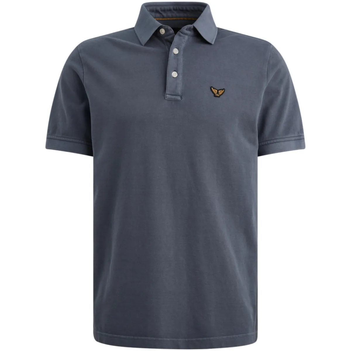PME LEGEND-Short sleeve polo pique garment dyed tailwing-PPSS2605850-5301 Vintage indigo-INDIGO