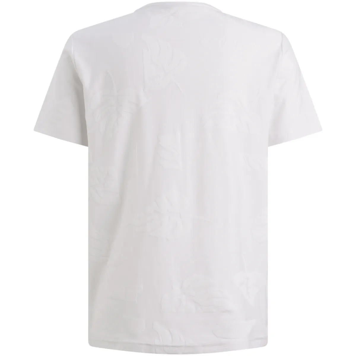 PME LEGEND-Short sleeve r-neck jacquard jersey-PTSS2605591-7001 Egret-OFF WHITE
