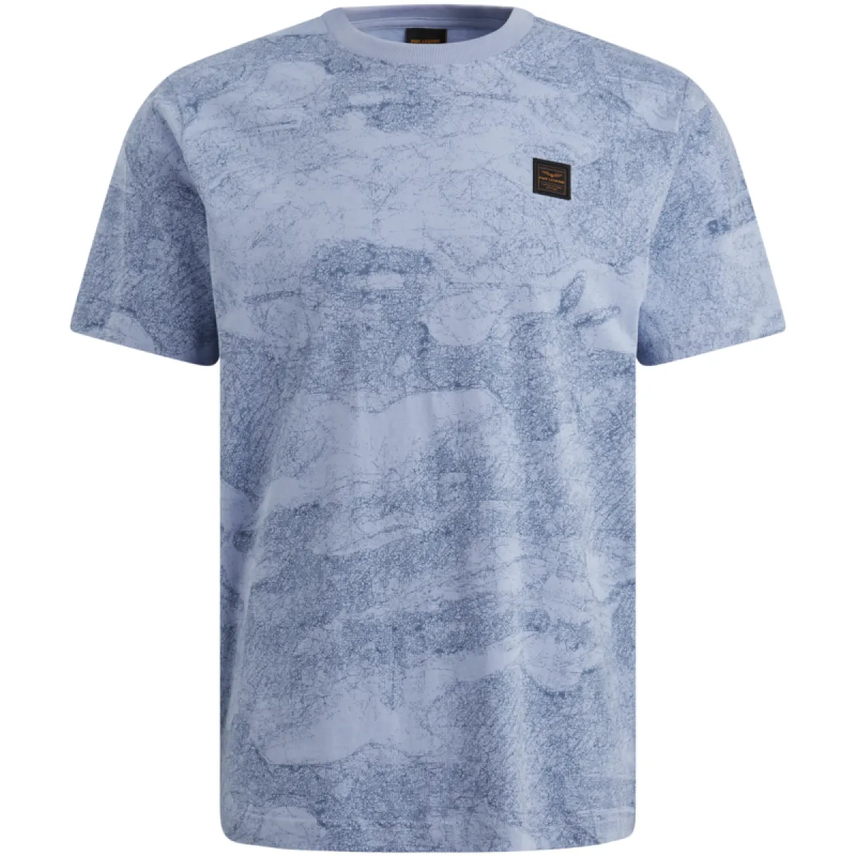 PME LEGEND-Short sleeve r-neck single jersey-PTSS2605578-5299 Hydrangea-BLAUW