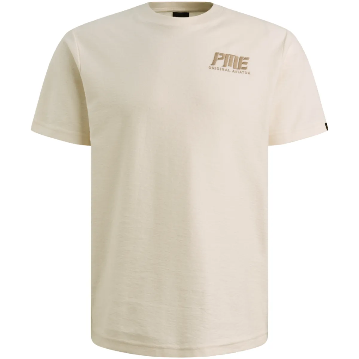 PME LEGEND-Short sleeve r-neck structure fabric-PTSS2605581-7001 Egret-OFF WHITE