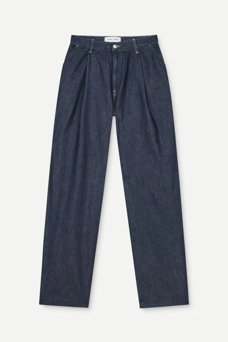 Samsoe Samsoe-Saharper pleat jeans 16014-F26200004-CLR002674 Soft denim-DENIM
