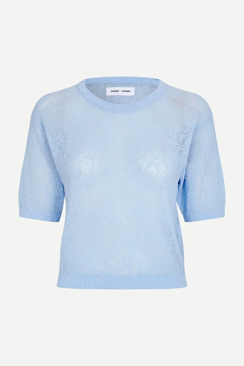 Samsoe Samsoe-Sasimone t-shirt 16058-F26200083-154031TCX Windsurfer-LICHT BLAUW
